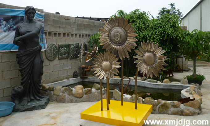 公园黄铜向日葵雕塑
