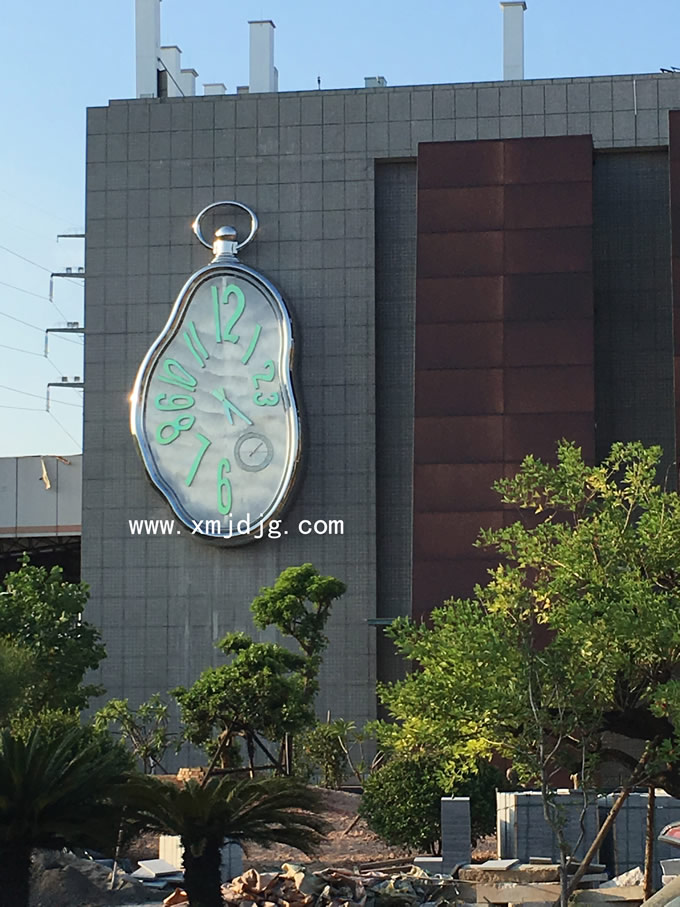 不锈钢亮光大挂钟